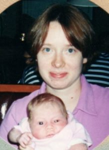 When your niece looks like Annette Bening, because of the haircut & color. My niece and her adorable first born daughter. 5/2001