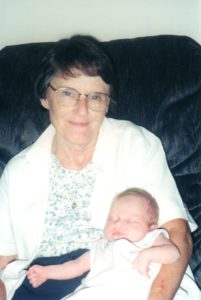 My mom with her first Great grand-daughter/child! Born: 5/14/'01