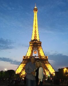 I never tire of Eiffel, especially this time during the Euro Soccer matches, hence the suspended soccer bowl on Eiffel. Cold bottle of champagne sold there on a summer night are perfect. I always talk them down...to a very low price.