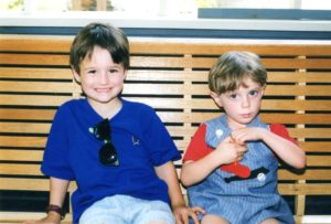 Cousins...boys will be boys! David & Andy, early summer 1998.