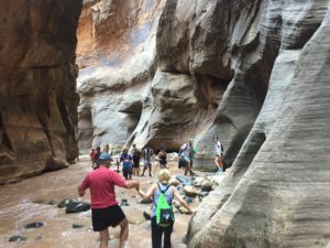 Now we are 7 and we are hiking "The Narrows." This is the favorite hike of our oldest. The two of us made it through all good.