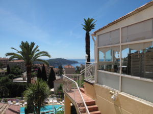 Our hotel overlooking Villefranche...